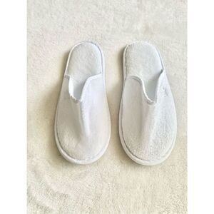 Four seasons white Terri cloth slippers - unisex (one-size)